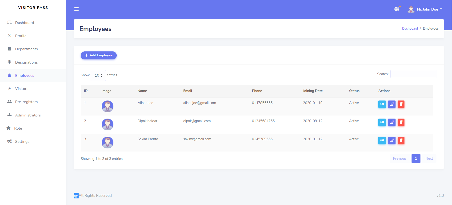 Check-in Dashboard