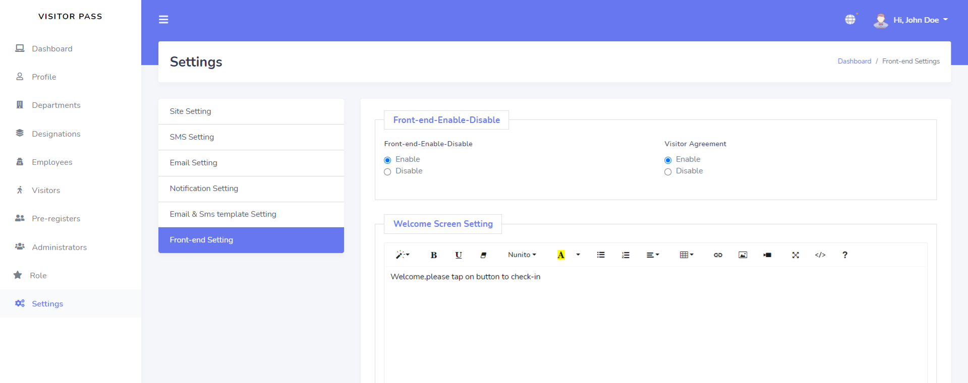 Check-in Dashboard