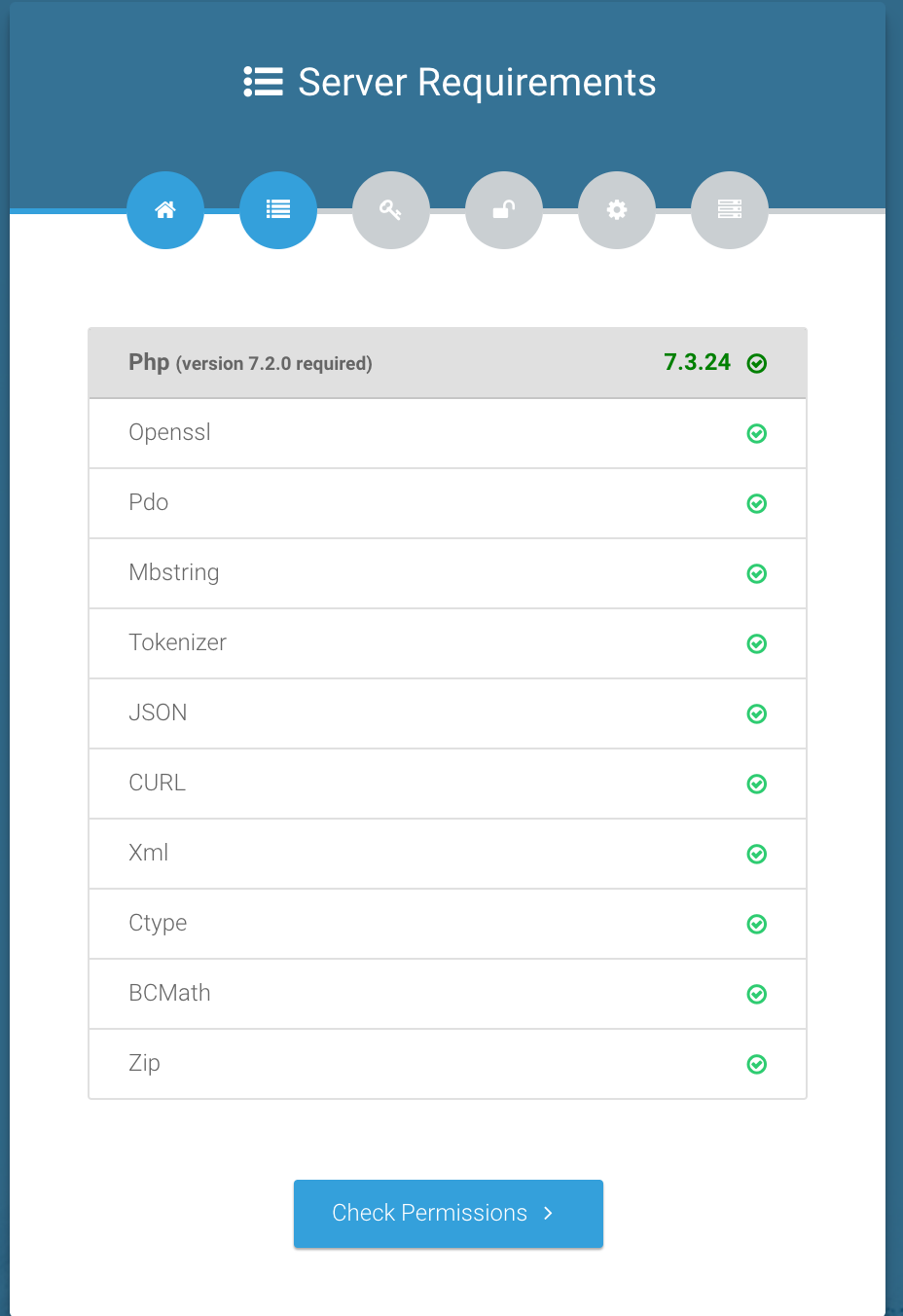 Check-in second step