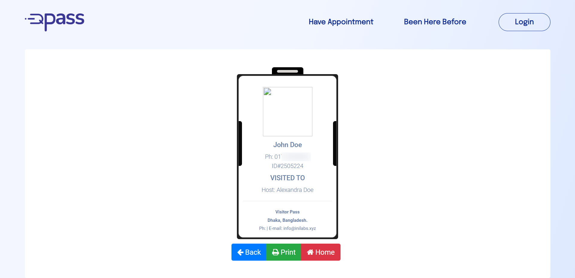 Check-in third step
